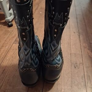 J.B. Dillon Black and Blue Combat Boots